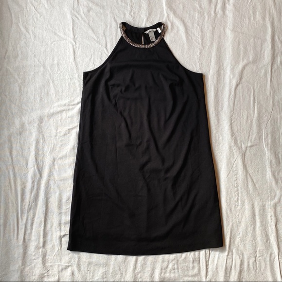 H&M Black Dress w/ Neck Detail - Picture 2 of 7